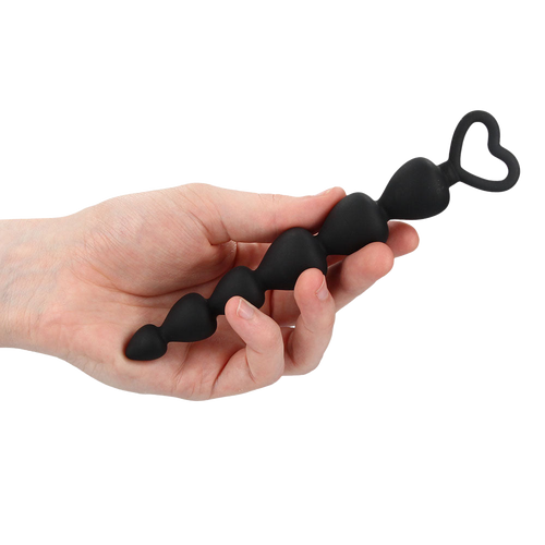Black Silicone Anal Beads