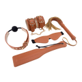 Elite BDSM Cognac Vegan Leather Set