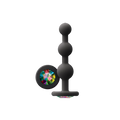 Glams Black Ripple Anal Plug Rainbow Gem
