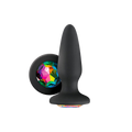 Glams Silicone Rainbow Gem Butt Plug Black