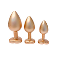 Gleaming Love Pearl Gold Butt Plug Set