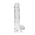 RealRock 6 Inch Transparent Realistic Crystal Clear Dildo
