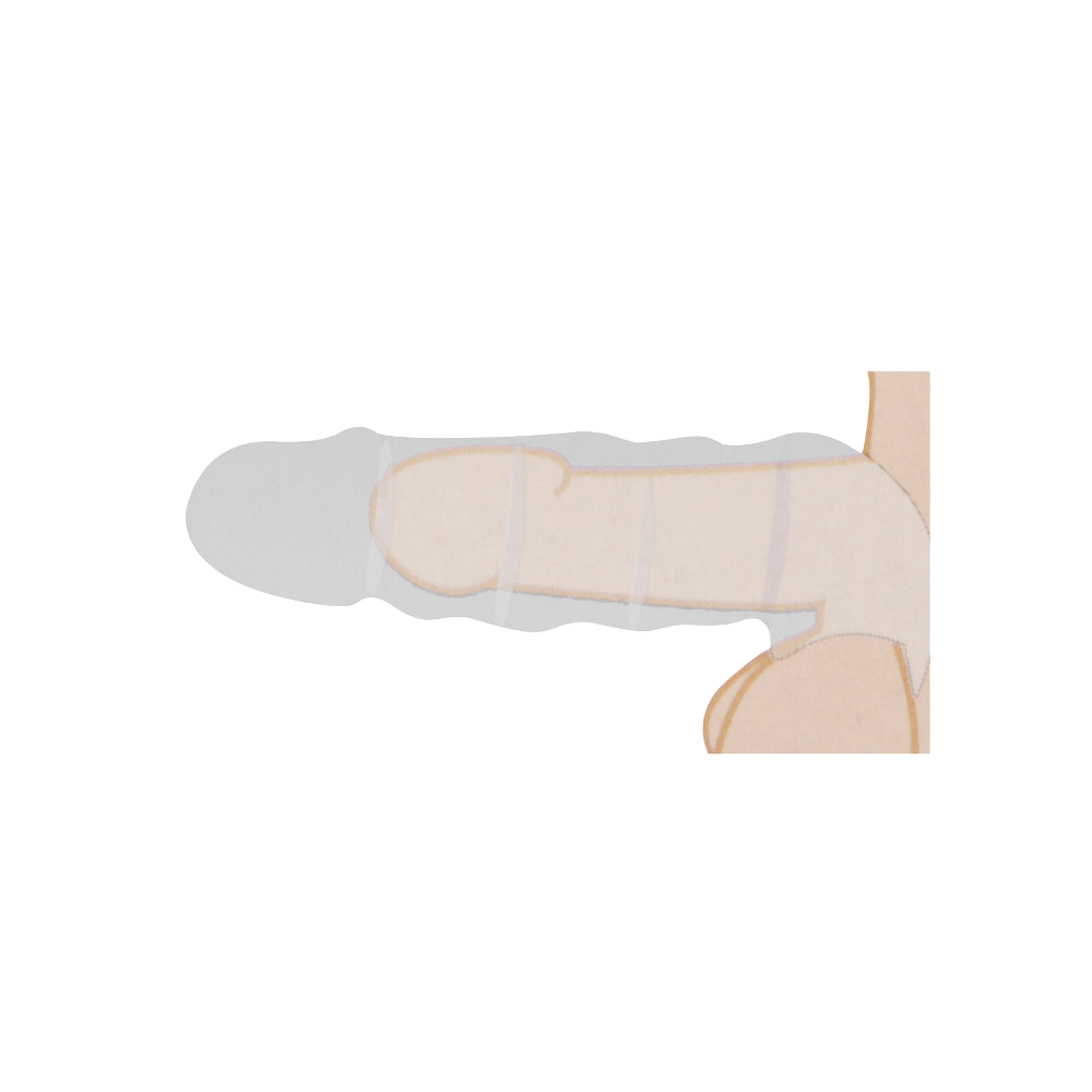 RealRock 8 Inch Penis Sleeve Flesh Pink