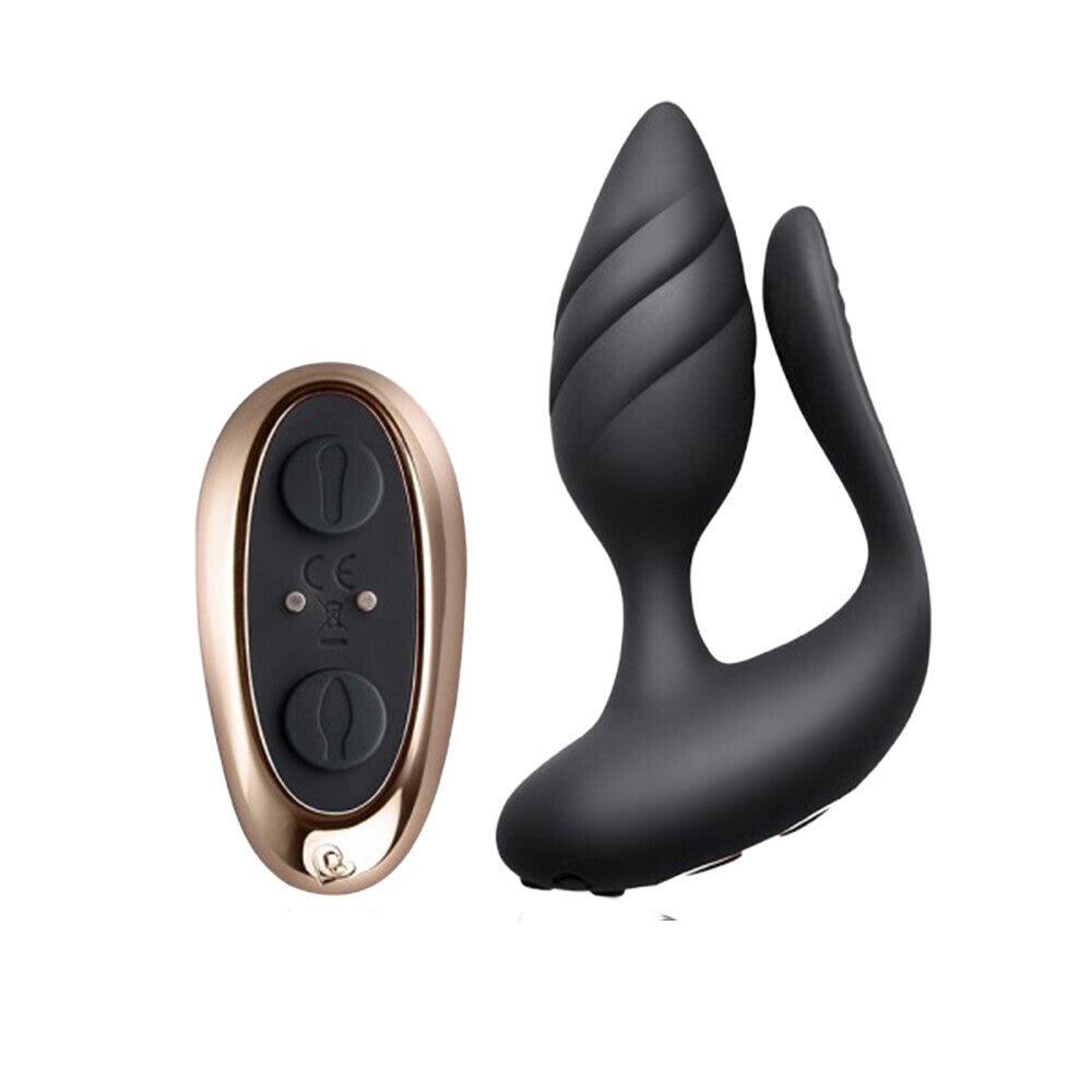 Rocks Off Cocktail Remote Control Couples Vibe Black