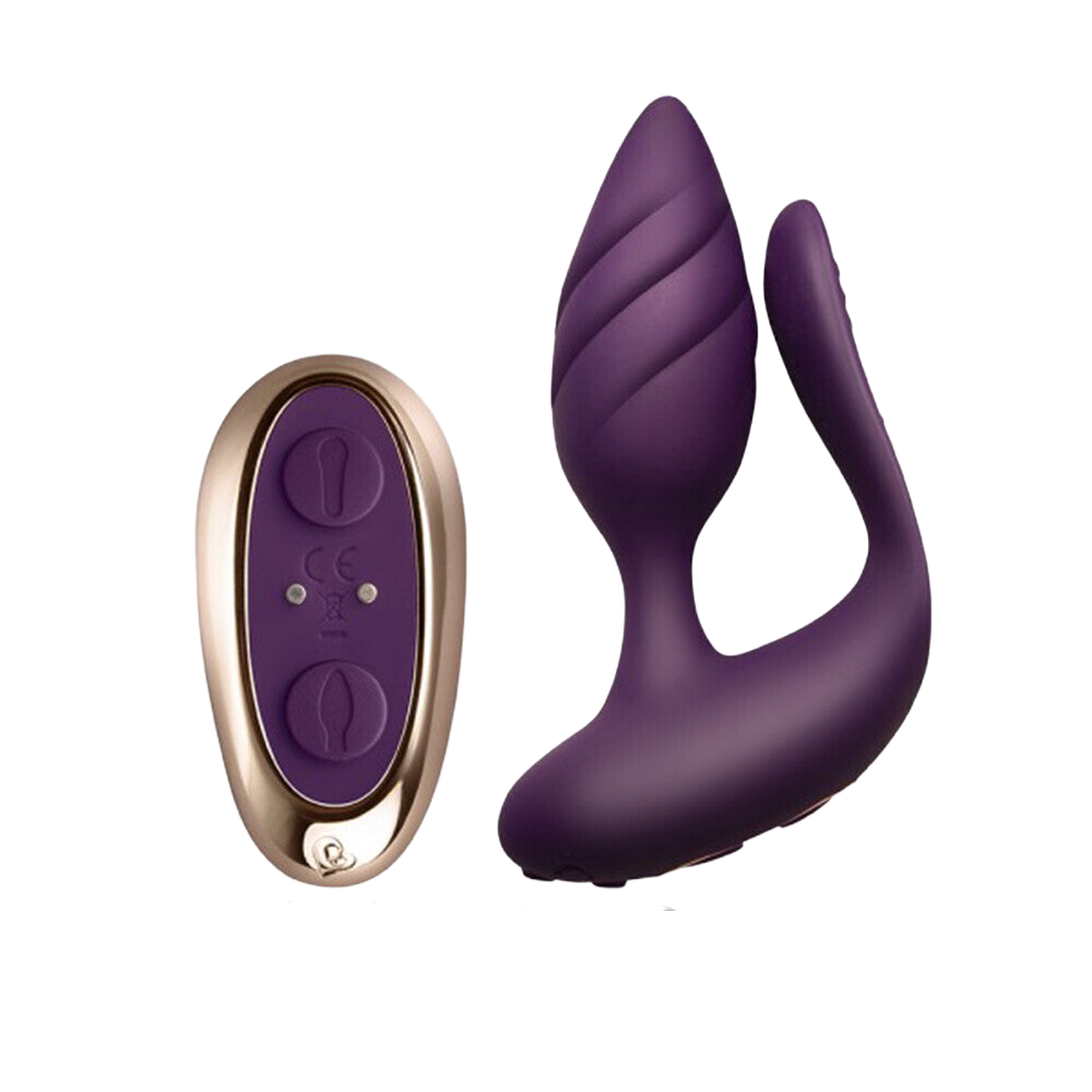 Rocks Off Cocktail Remote Control Couples Vibe Purple