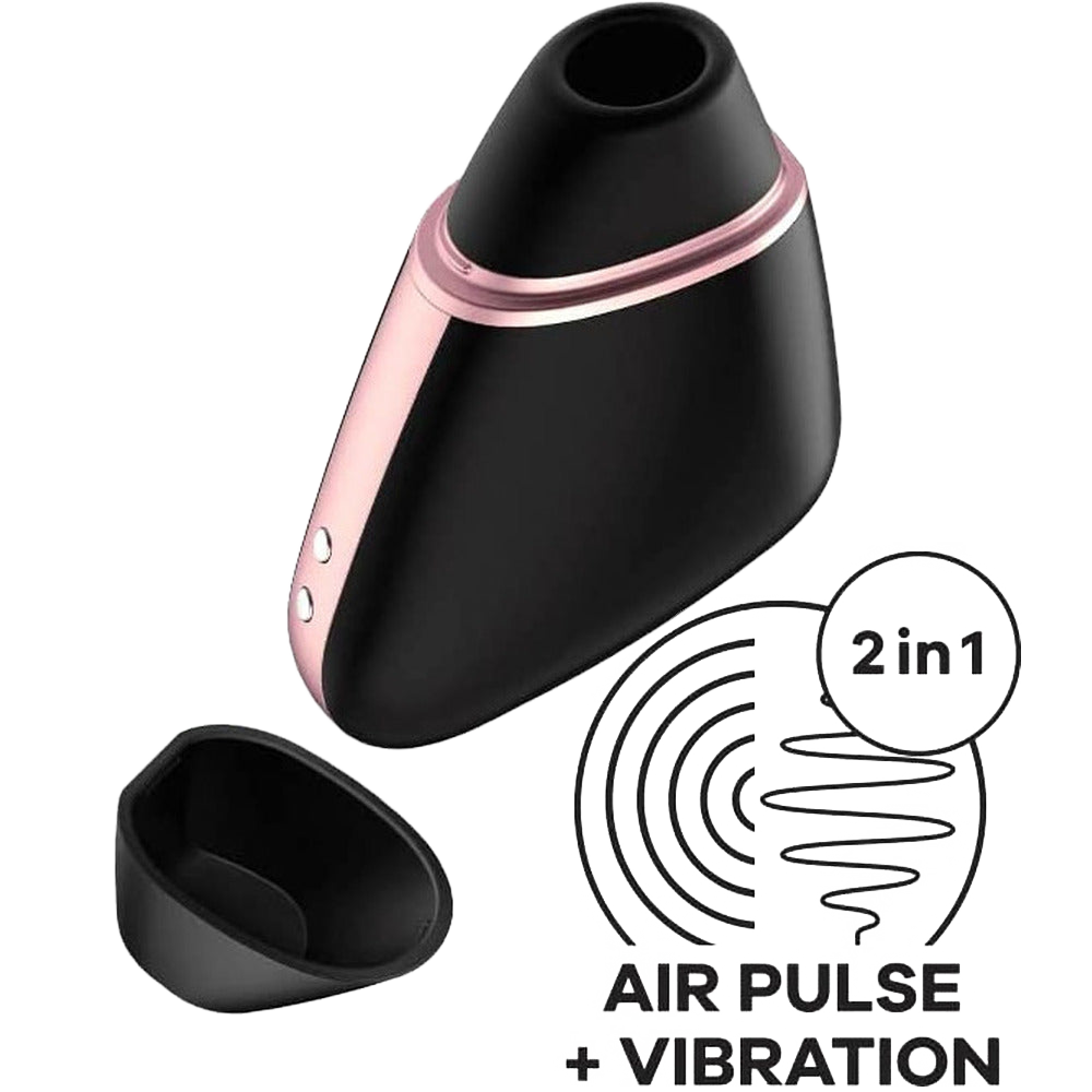 Satisfyer App Enabled Love Triangle Clit Massager Black