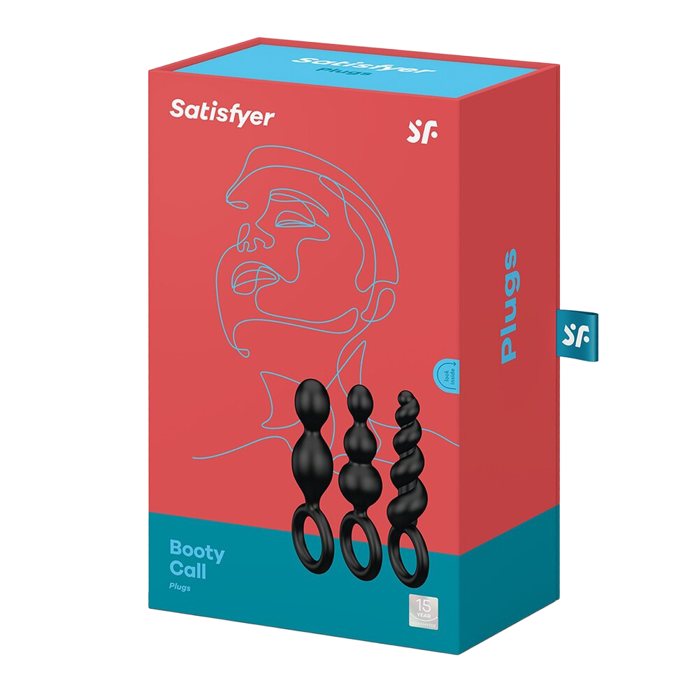 Satisfyer Booty Call Set Of 3 Black Anal Plugs