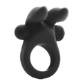 Shots Rabbit Vibrating Cock Ring Black