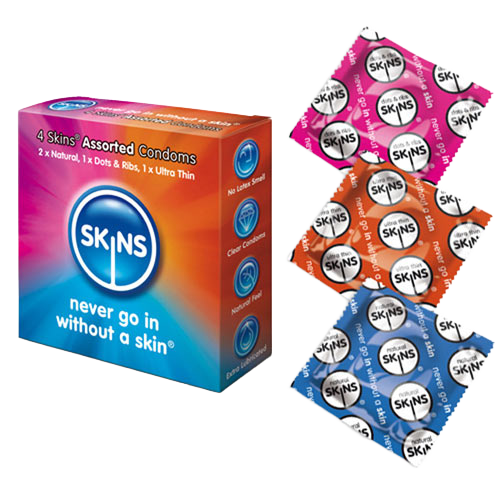 Skins Condoms Assorted 4 Pack