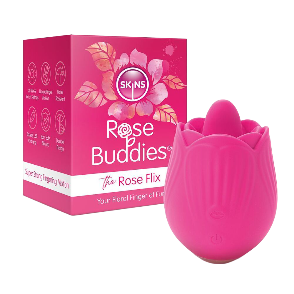 Skins Rose Buddies The Rose Flix Clitoral Massager Pink