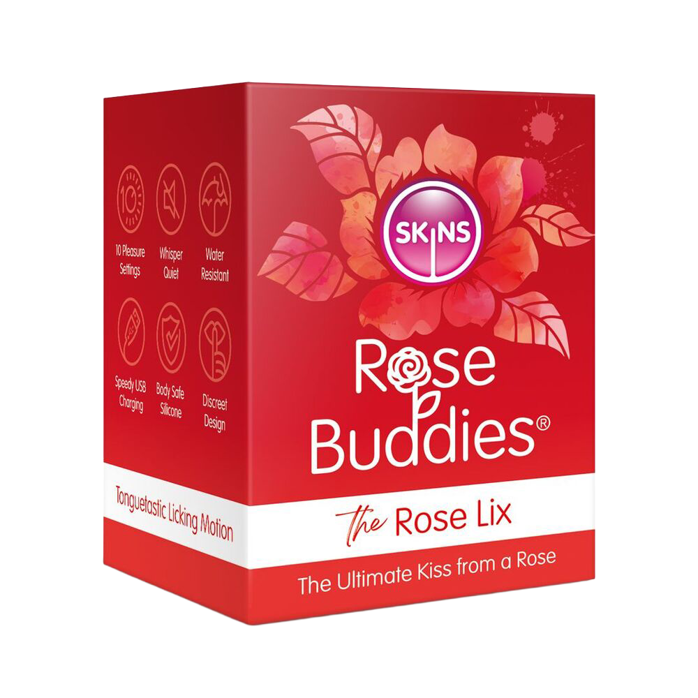 Skins Rose Buddies The Rose Flix Clitoral Massager Red