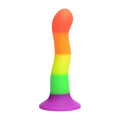XR Proud Rainbow Silicone Dildo with Harness